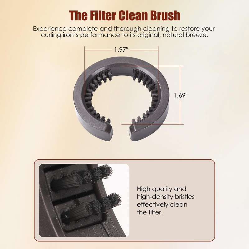 2PCS Filter Cleaning Brush Compatible with Dyson Airwrap HS01 HS05