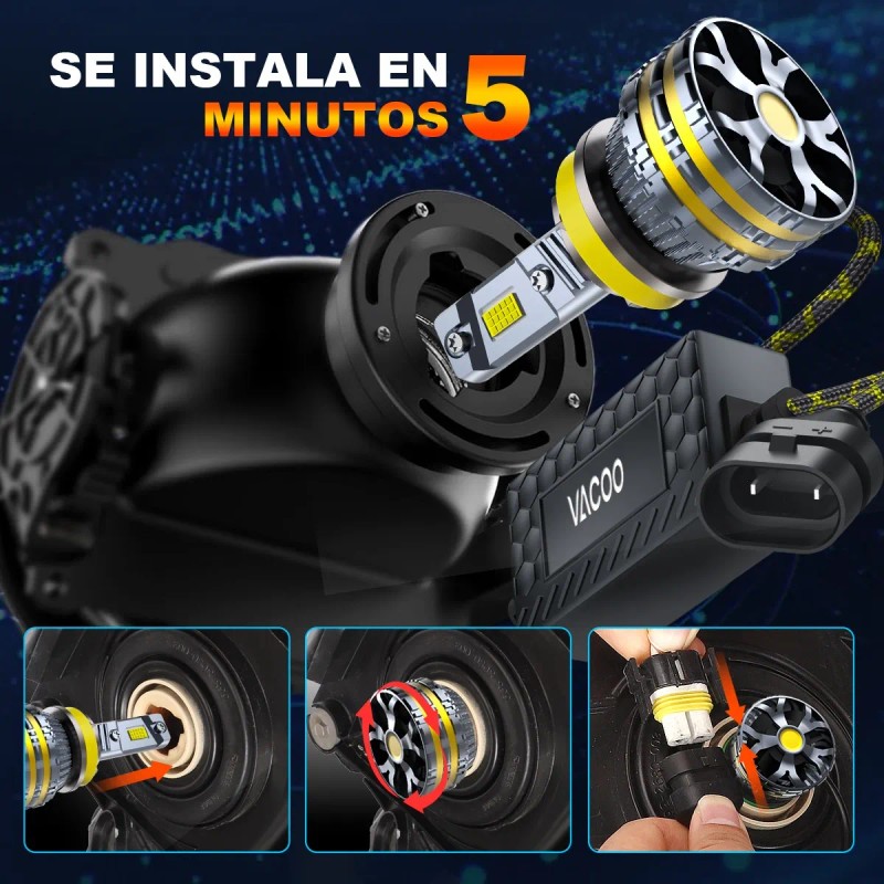 Kit De Faros Led H11 9005 9006 Auto Csp Canbus