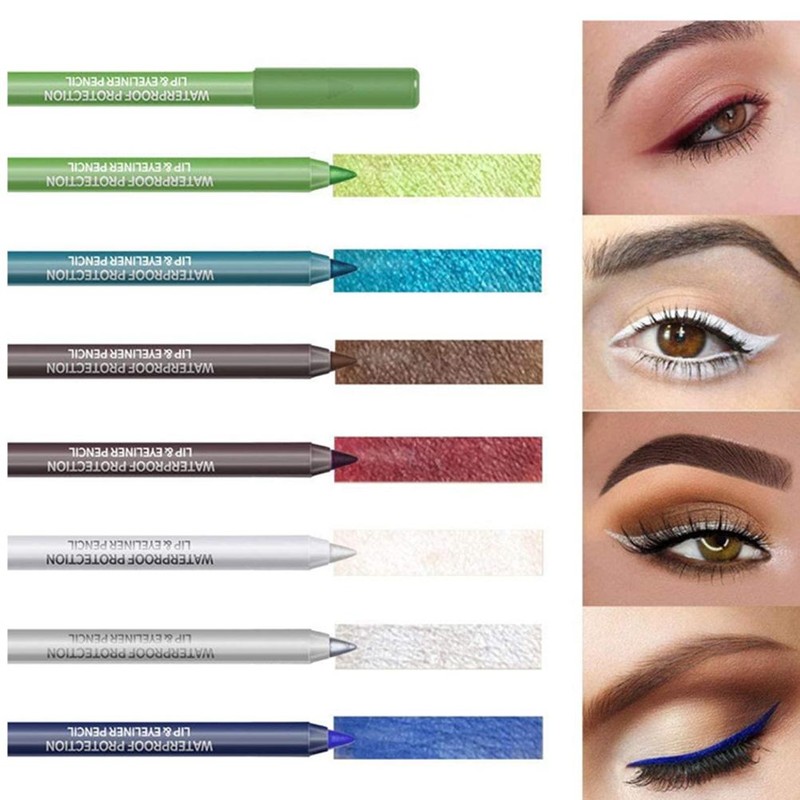15 Colors Eyeliner Pen Set Colorful Eyeliner Pencil Pearl Eyeliner