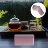 NUOBESTY - Contenedor rectangular de hojalata para alimentos con hojas