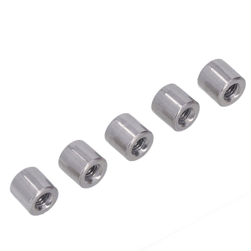 M4 Stainless Steel Rod Connector Nut Coupling Round Fastener 50Pcs