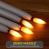Tuanse 20 Pack White Flameless Taper Candles Flickering Bulk Long