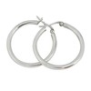 TreasureBay Women's Silver Hoop earrrings 925 Sterling Silver 3mm Round