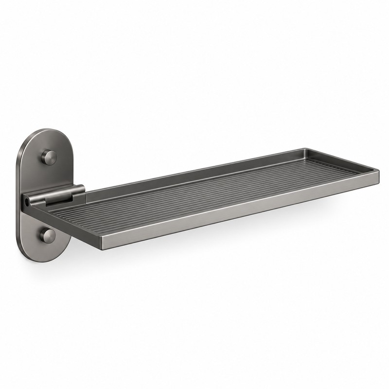Modern Nordic Foldable Wall Bathroom Shelf – Space-Saving Storage Rack