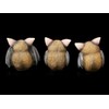 Three Wise Bat Figures - See Nothing, Hear Nothing, See