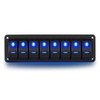 Geloo 8 Gang Switch Panel, 12 V/24 V Waterproof Toggle