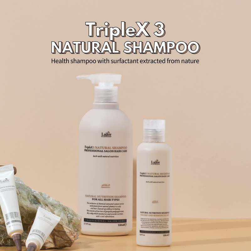 LA'DOR TripleX 3 Triple x3 Natural Shampoo Deep Cleansing Treatment