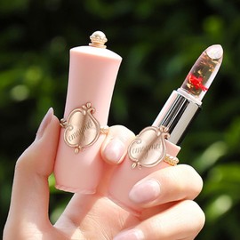 Color change with temperature transparent dried flower lipstick water moisturizing moisturizing lip balm