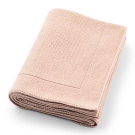 Knitted Organic Cotton Baby Blanket- Swaddle Blanket, 30" x 40" Soft Receiving Blanket for Newborn (Blush Ultra-Soft)