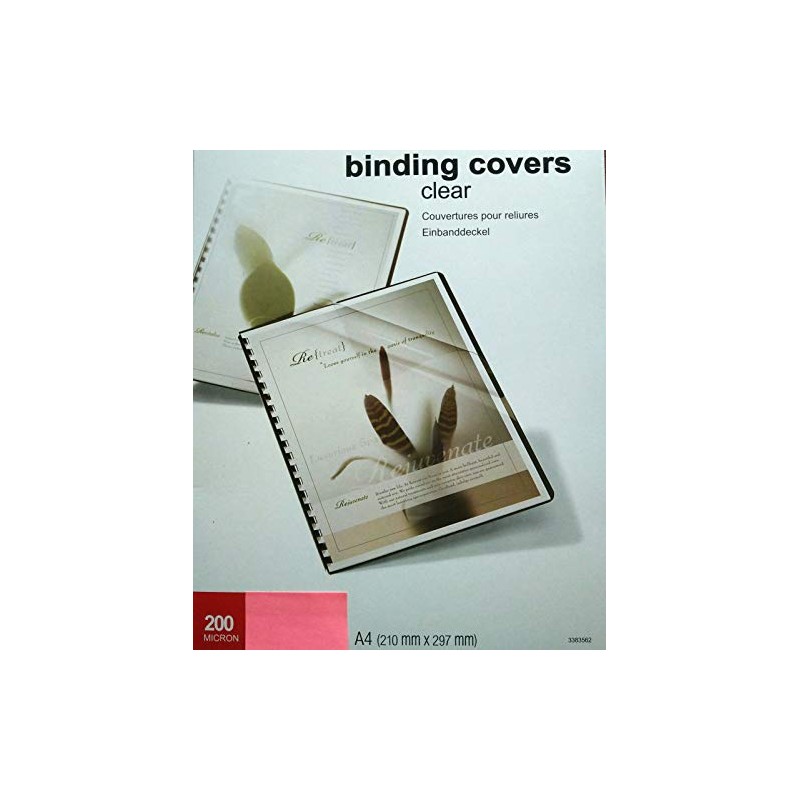 Bind2go 200 Micron Transparent Clear Cover Comb Wire Binder Machines