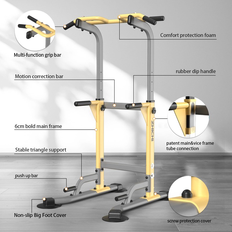 Z ZHICHI Pull Up Dip Station For Home Gym Strength