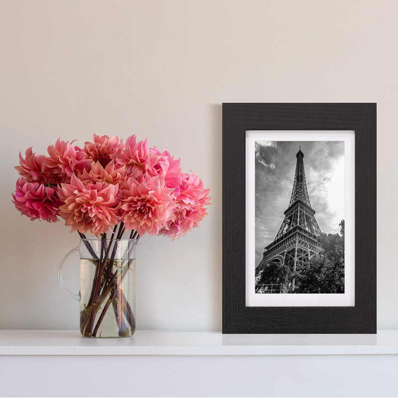 Fabian Clarke London® Picture Photo Frame Black 12x8 with White