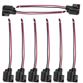 Saihisday Fuel Injector Pigtail Connector Plug Wire EV6 Compatible with Ford Mustang F150 F250 Crown Victoria (Pack of 8)