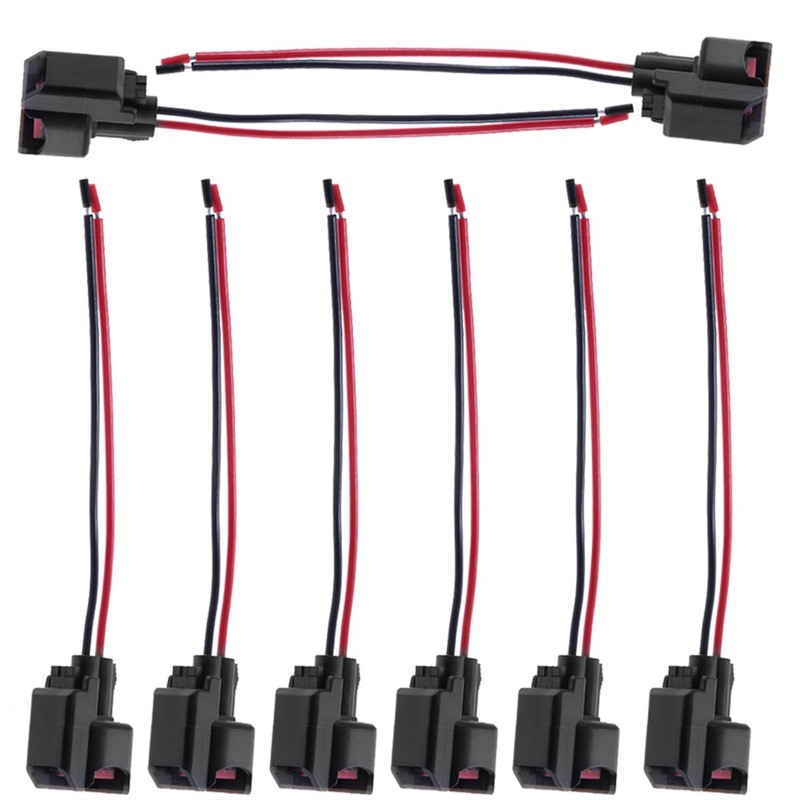 Saihisday Fuel Injector Pigtail Connector Plug Wire EV6 Compatible with