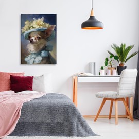 Stupell Industries Dog with Fashionable Hat Canvas Wall Art, design by Wumples, 24 x 36