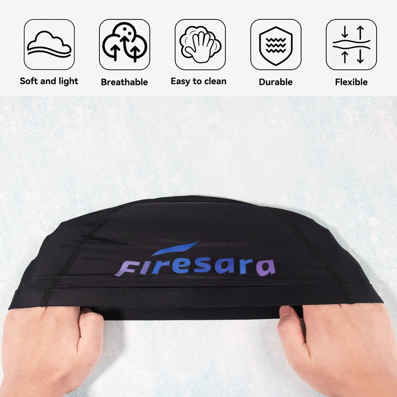 Firesara Upgrate Fabric Swim Cap Fit for Long Short Hair,