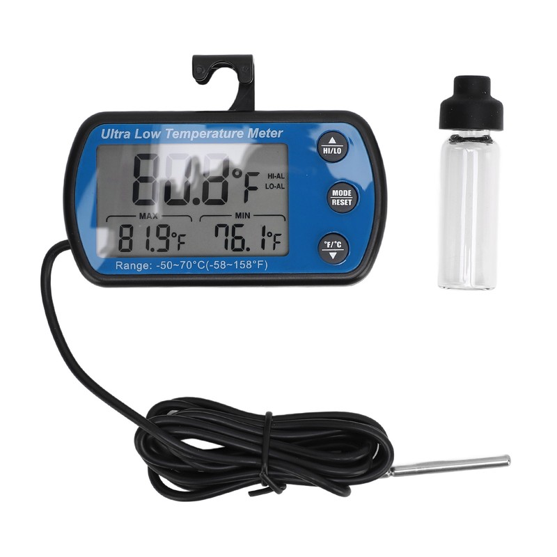 Refrigerator Thermometer ‑50 to 70℃ Digital LCD Display with Alarm