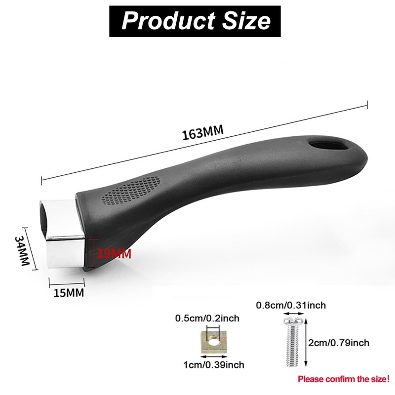 LIFTATAPA Bakelite Pot Handle, Scald-Proof Long Handle Replacement Grip, Removable