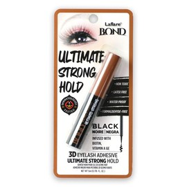 Ultimate Strong Hold Eyelash Adhesive 5 ml/0.176 fl. oz. (Brush Type)  | Long-Lasting Waterproof Strip Lash Glue |  Natural-Looking Formaldehyde & Latex Free with Brush on Applicator - Color: Clear