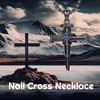 SIMONLY Nail Cross Necklace for Men 925 Sterling Silver Nail