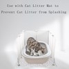Pet Litter Box Enclosure Splash Guard with Mat,DIY Extra Large