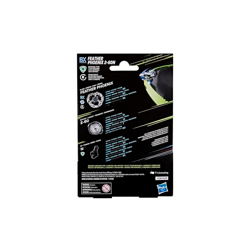 Beyblade X Feather Phoenix 2-60N BX Starter Pack Set with