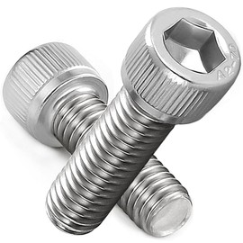 AMLOOPH M8 Screws, M8 X 20mm Allen Socket Head Cap Screws/Bolts - 8mm Diameter Fully Threaded M8 Bolts 20mm A2 Stainless Steel Long Hex Socket Bolt Coarse (Pack Of 20）