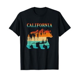 California Bear Vintage Retro Nature Hiking Souvenir T-Shirt