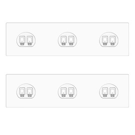 LAIGOO 2 pcs Shower Caddy Adhesive Replacement, Shower Shelves Adhesive Strip Pad Shower Organizer Sticker, No Drilling Adhesive Hook for Shower Caddy, Soap Holder, and Kitchen Racks