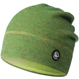 Giesswein High Ice unisex knitted beanie made of Merino wool for men and women, breathable, temperature regulating, ideal for winter sports, great fit - H: 28 cm. - Outdoors. Meadow