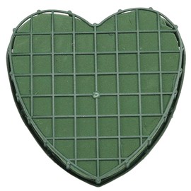 HEALLILY Flower Foam with Suction Cup, Brick Wet Foam Heart Flower Clay for Crafts, Peg Brick for DIY Flower Arrangements, Birthday, Wedding, Car Decoration, Green, 20 cm