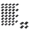 T Tulead 40PCS Offset Mounting Canvas Clips Black Canvas Clips