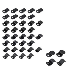 T Tulead 40PCS Offset Mounting Canvas Clips Black Canvas Clips Framing Tools Iron Mirror Clips (1/2", 1/4", 3/8", 1/8")