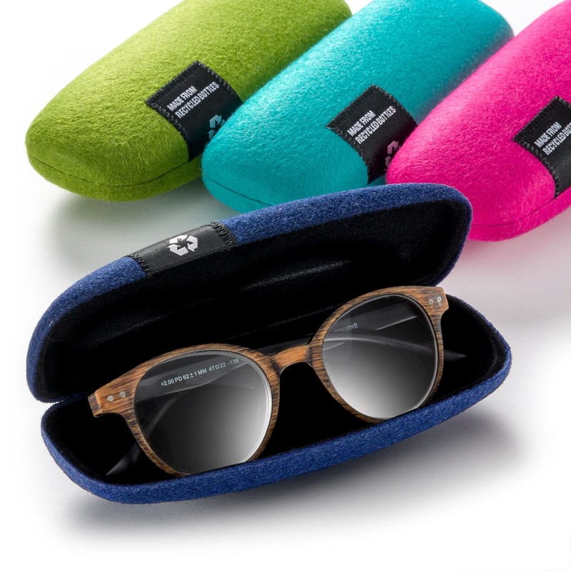 FEFI - Hard case glasses case with felt cover made