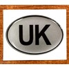 UK Oval Small 50mm x 35mm Car Sticker - Retro