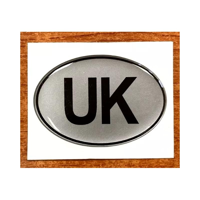 UK Oval Small 50mm x 35mm Car Sticker - Retro