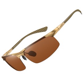 DUCO Sunglasses Men Polarized Sunglasses Carbon Fiber Sports Sunglasses For Golfing Fishing Driving UV400 Protection DC8277