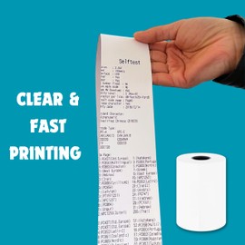 Double Dragon, 57 x 40 mm Premium Thermal Paper Till Receipt Roll for PDQ Credit Card Machine, POS, EPOS [Pack of 20]