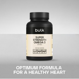Bulk Super Strength Omega 3 Softgels, 1 Month Supply, Pack of 90