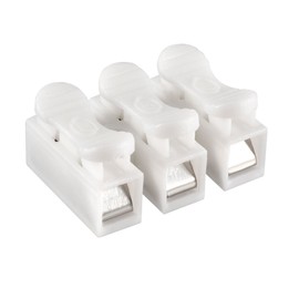 sourcingmap 20pcs CH3 Spring Wire Connectors Electrical Cable Clamp Terminal Block Connector LED Strip Light Wire Connecting