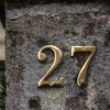 HASWARE 4" Brass Modern Curvy House Number Polished Brass Stylish
