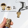 Brass Hose Connectors Garden Hose Connector, Thread Easy Connect Faucet
