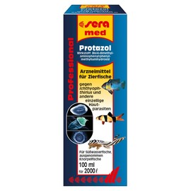 sera med Professional Protazol 100 ml - Arzneimittel für Fische gegen einzellige Hautparasiten wie Ichthyophthirius multifiliis, Medizin fürs Aquarium
