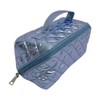 lemonbella Medium Glamzip Quilted Travel Cosmetic Bag Spacious Makeup Organizer