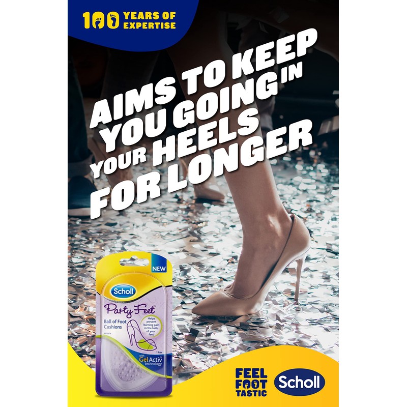 Scholl Party Feet Ball of Foot Gel Cushions