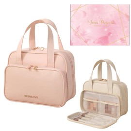 Large Capacity Toiletry Bag|Travel SizeToiletries Bag|Water-Resistant Organizer|Makeup Bag With Reinforced Handle&Multiple Pockets&Separate Compartments for Vacation,Camping,Business Trips (Pink)