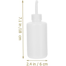 Ciieeo Botella de Lavado Exprimible para Pestañas 250 Ml Boquilla Curva, 4 Piezas Escala Graduada, Herramienta Práctica para Limpieza de Ojos y Enjuague de Extensiones, Uso en Salón