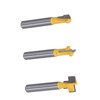 3Pcs Keyhole Router Bits Set 1/4in Shank T Slot Routers