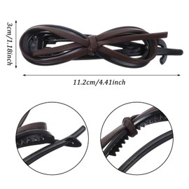 3pcs Bow Hair Clips Set, Leather Twist Clips, Non-Slip Duckbill Hair Accessories Bowknot Ponytail Holder Fashion Hollow Bow Duckbill Clip for Women Girls for Thick Hair Styles