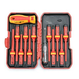 Electrician Screwdriver Set BE-Tool 1000 V Screwdriver Insulated VDE PH PZ SL TX Interchangeable Screwdriver for Repair (Pack of 13)